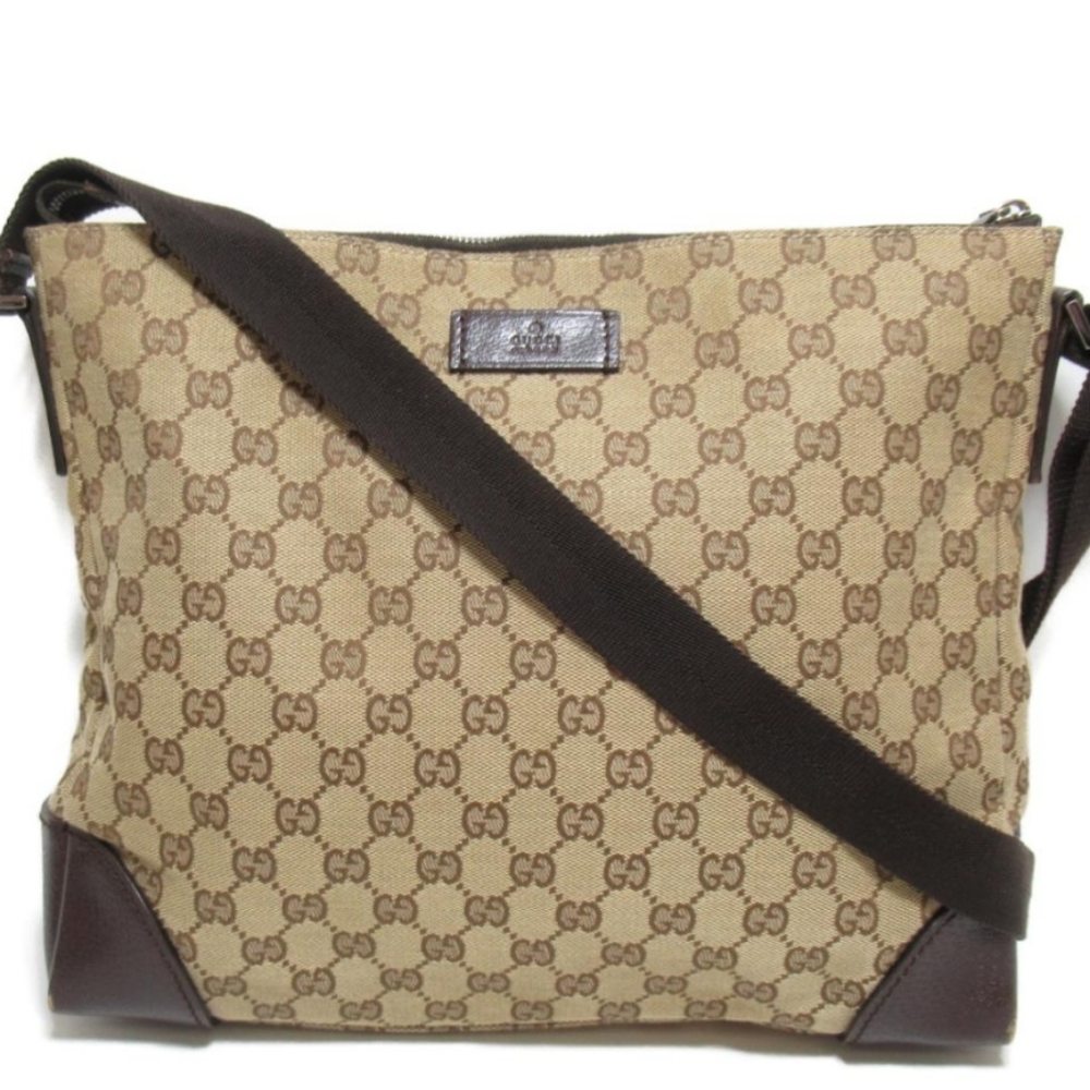🌺GUCCI GG Monogram Canvas Crossbody Bag